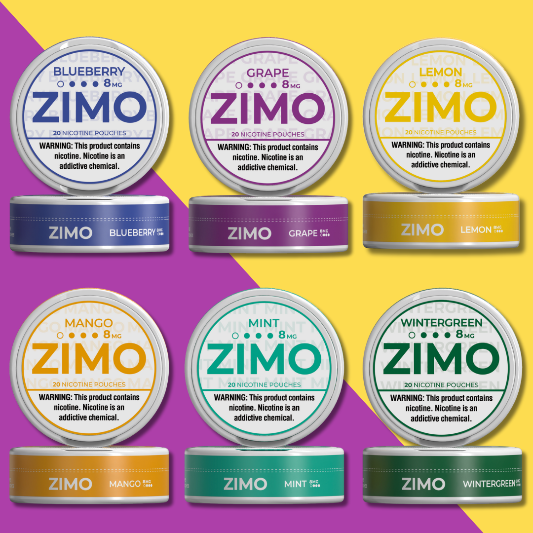 New Variety Pack Zimo Nicotine Pouches available in 3mg, 6mg, and 8mg