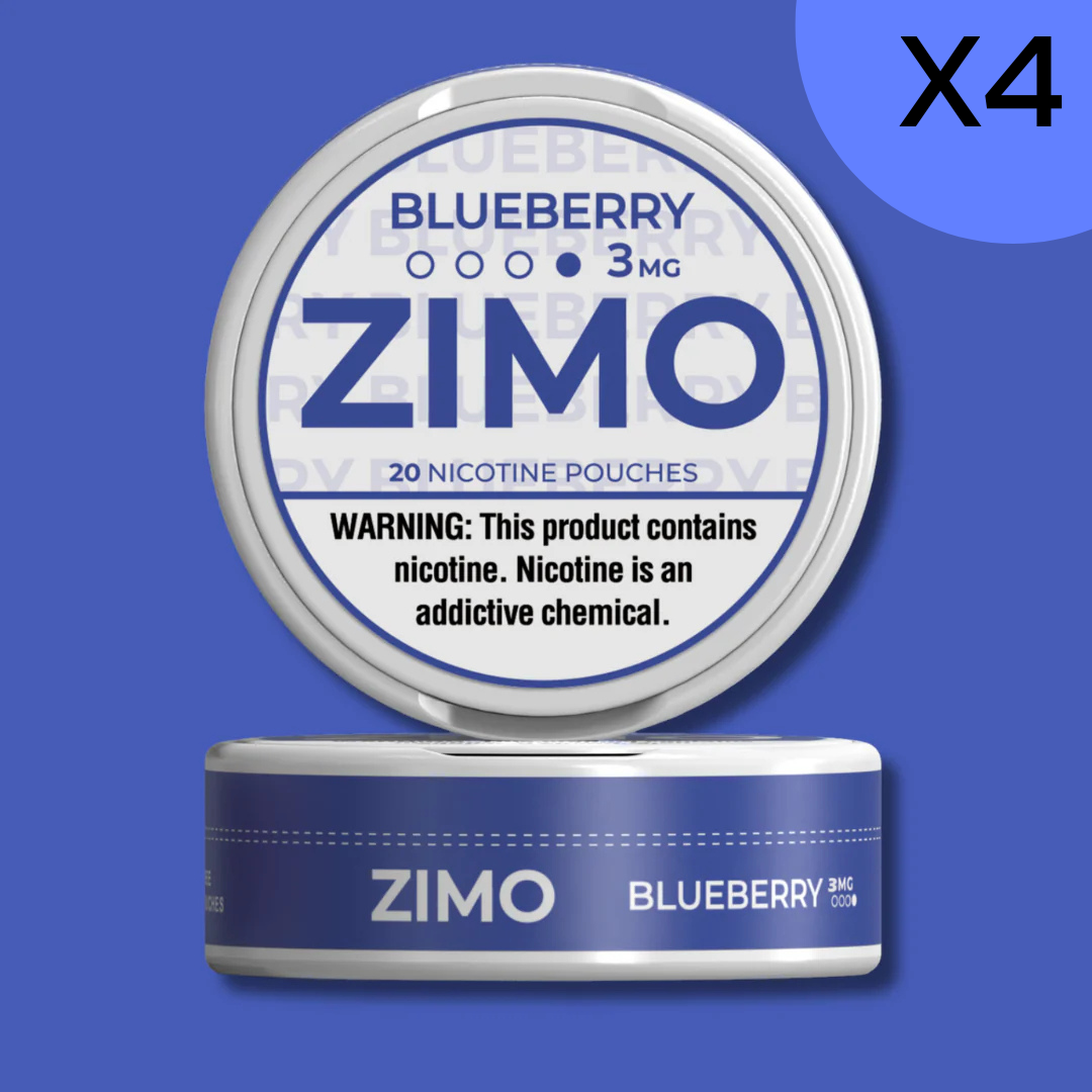 3mg Blueberry Zimo Nicotine Pouches 4 Rolls