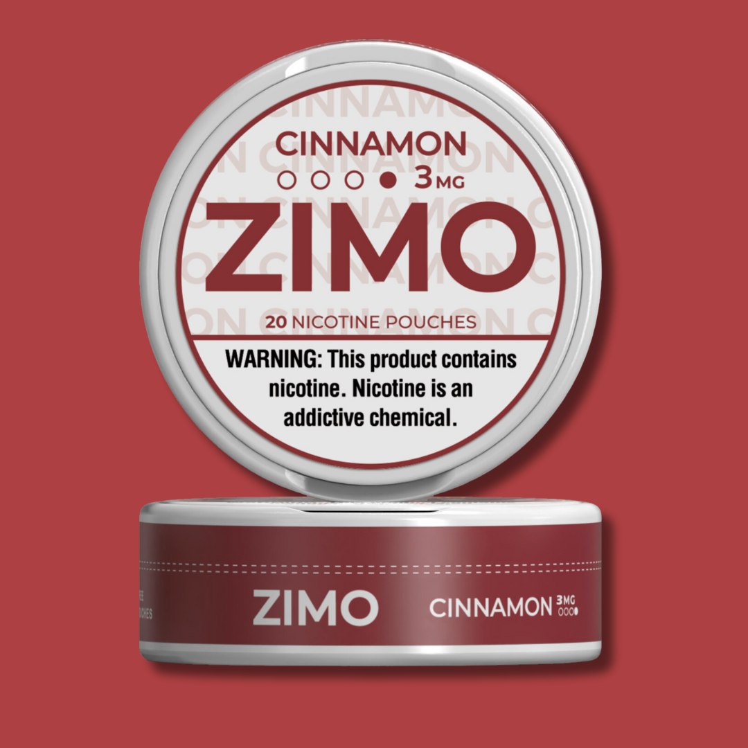 3mg Cinnamon Zimo Nicotine Pouches 5 Cans, 20 pouches per can