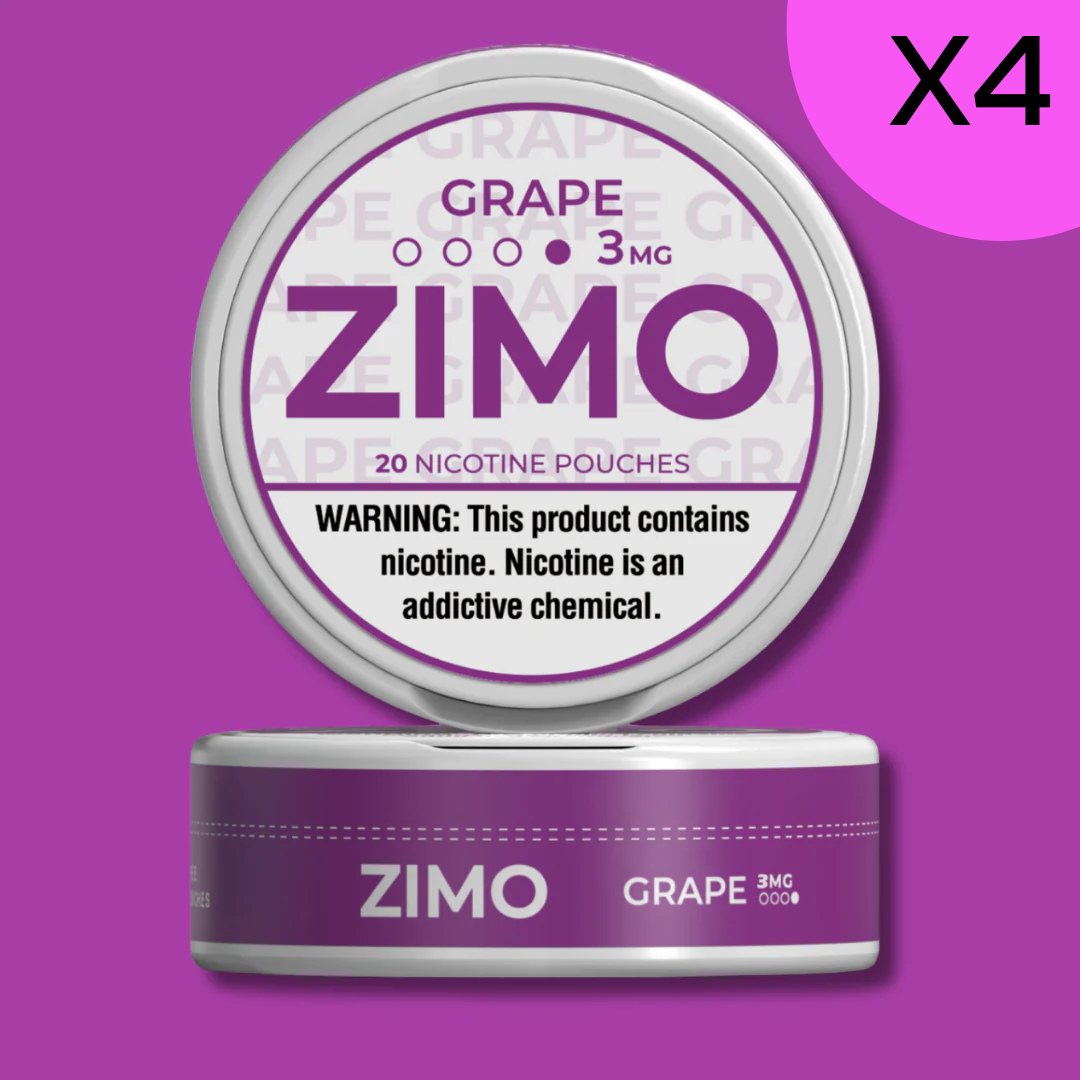 3mg Grape Zimo Nicotine Pouches 4 Rolls