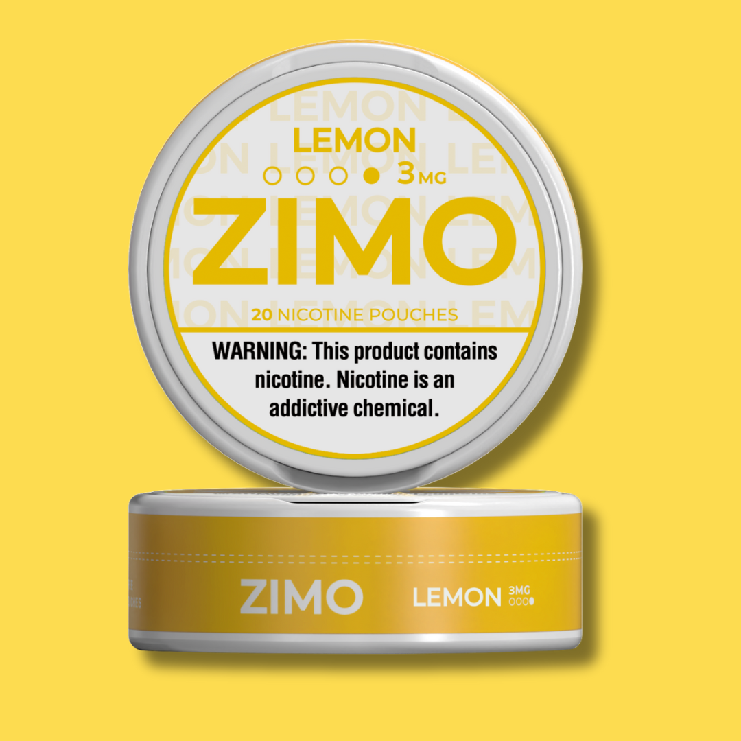 3mg Lemon Zimo Nicotine Pouches 5 Cans, 20 pouches per can