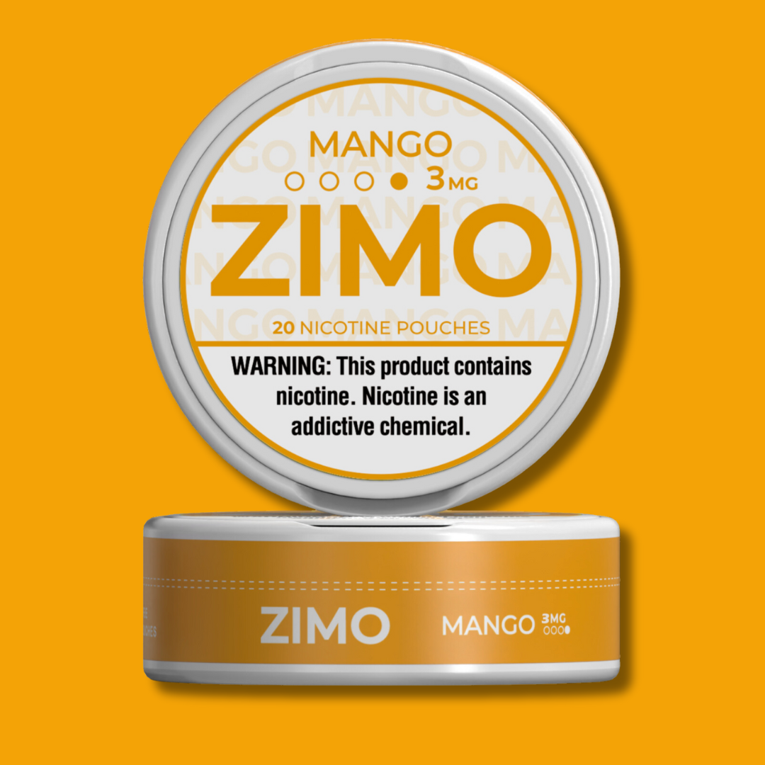 3mg Mango Zimo Nicotine Pouches 5 Cans, 20 pouches per can