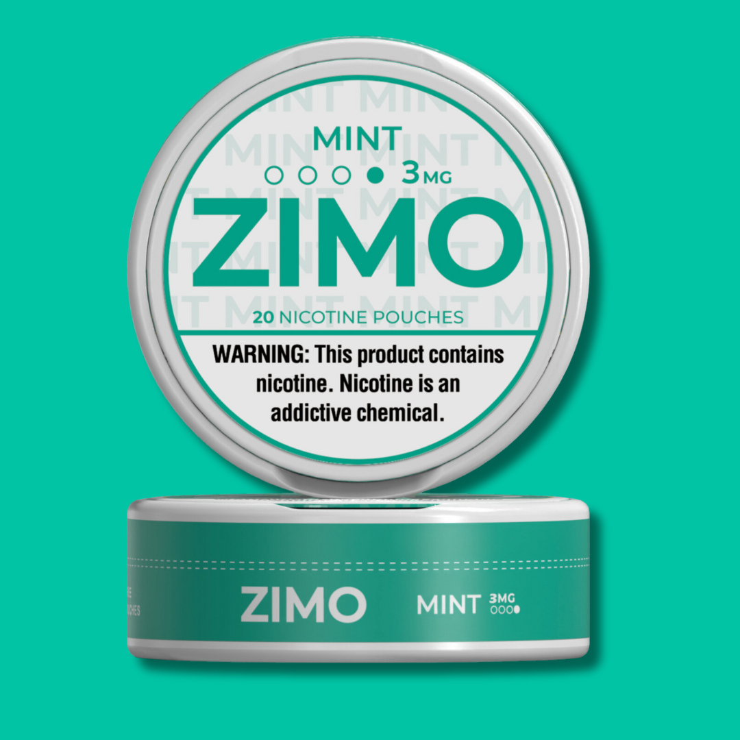 3mg Mint Zimo Nicotine Pouches 5 Cans, 20 pouches per can