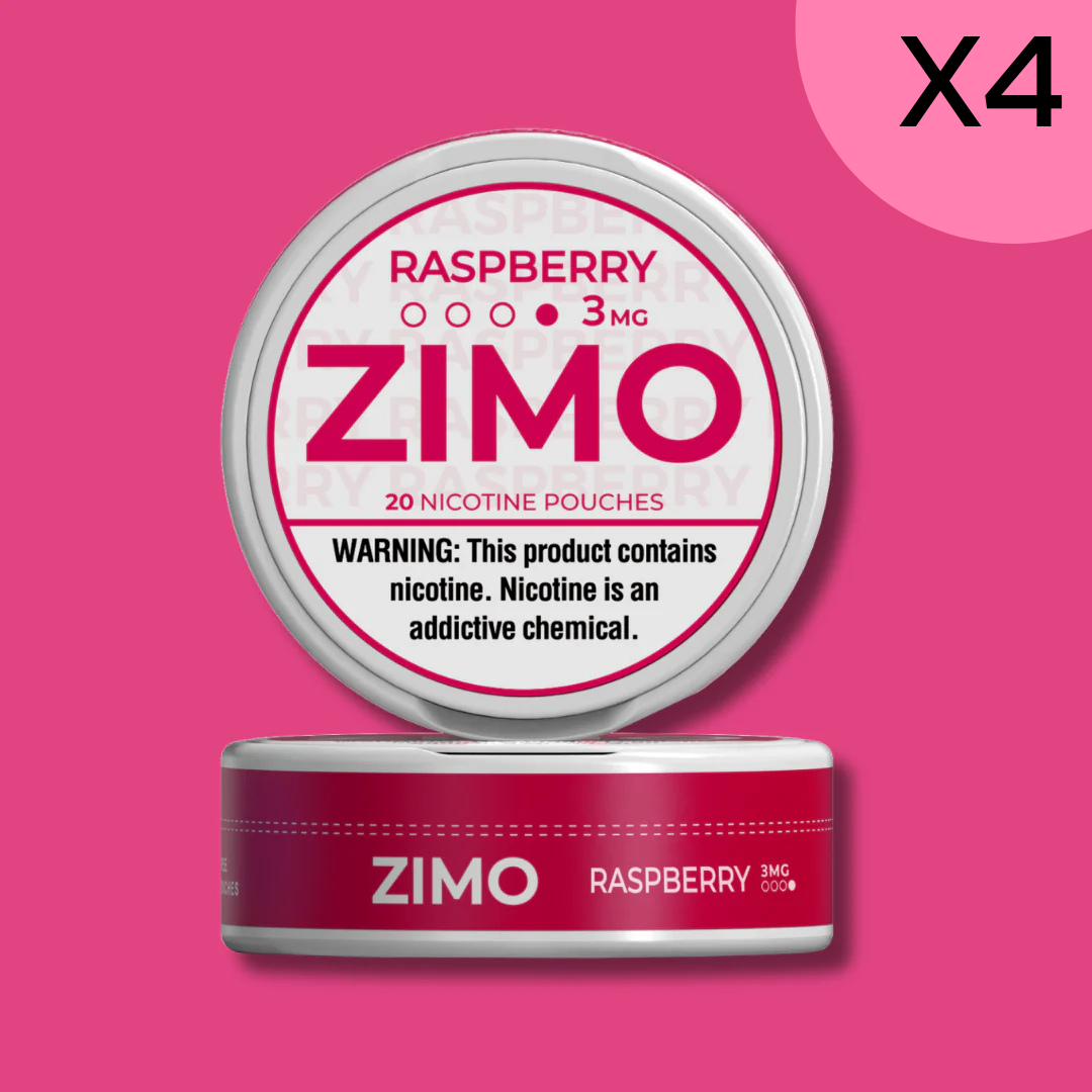 3mg Raspberry Zimo Nicotine Pouches 4 Rolls