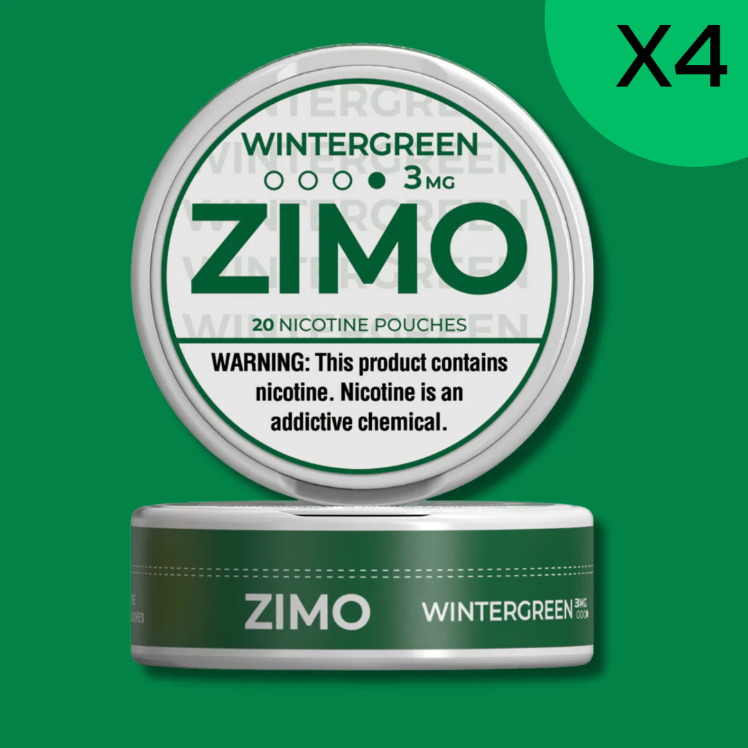 3mg Wintergreen Zimo Nicotine Pouches 4 Rolls