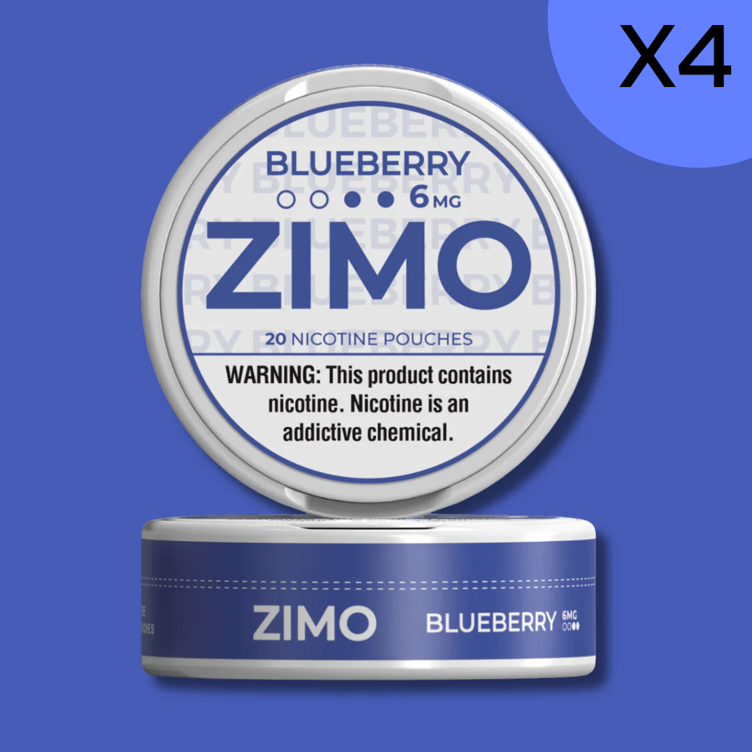 6mg Blueberry Zimo Nicotine Pouches 4 Rolls