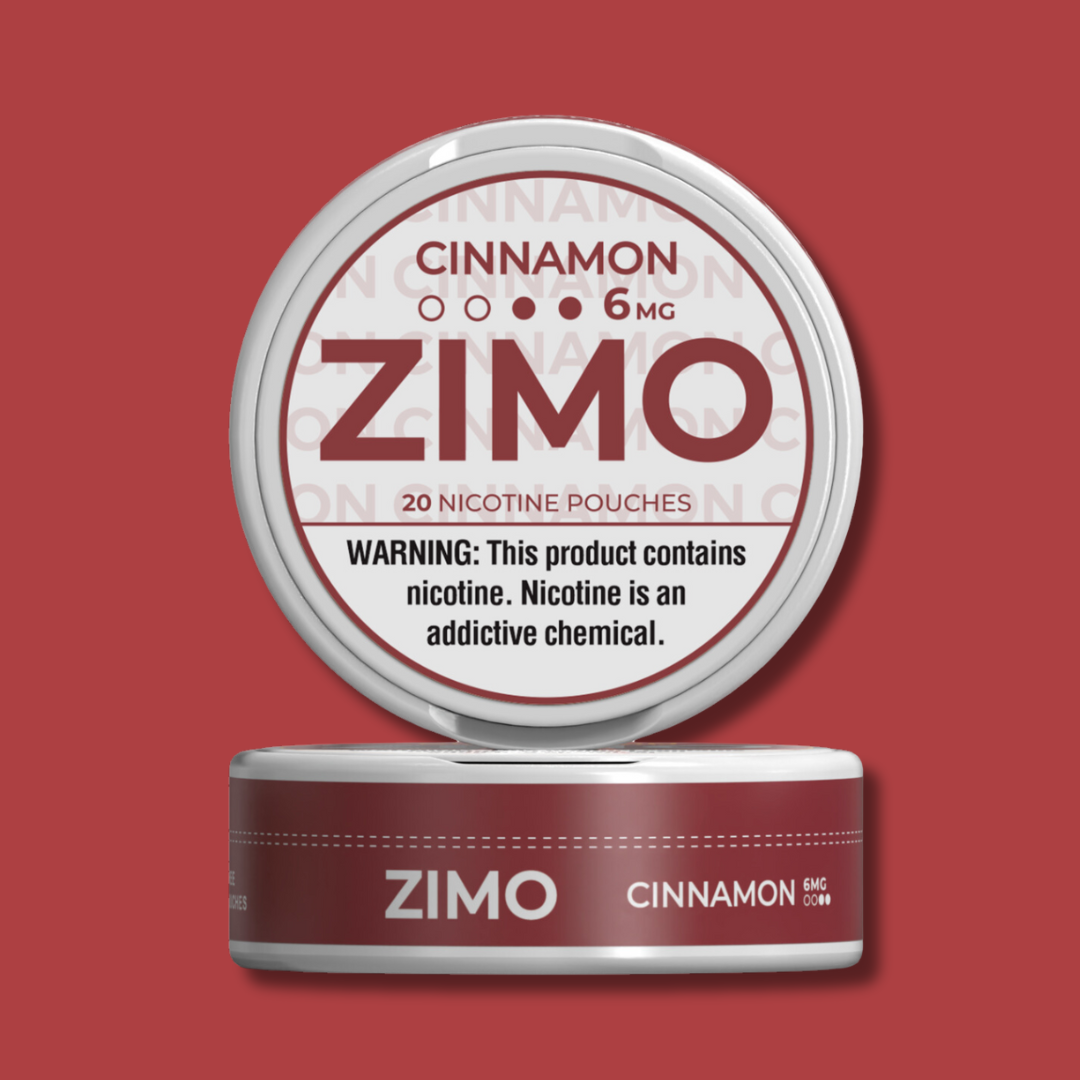 6mg Cinnamon Zimo Nicotine Pouches 5 Cans, 20 pouches per can
