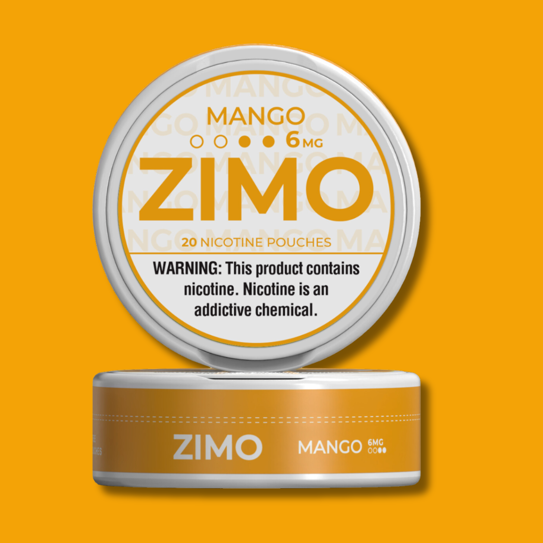 6mg Mango Zimo Nicotine Pouches 5 Cans, 20 pouches per can