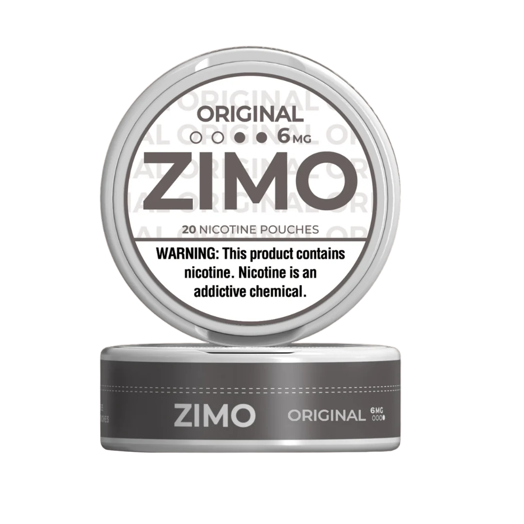 6mg Original Flavorless Zimo Nicotine Pouches 5 Cans, 20 pouches per can