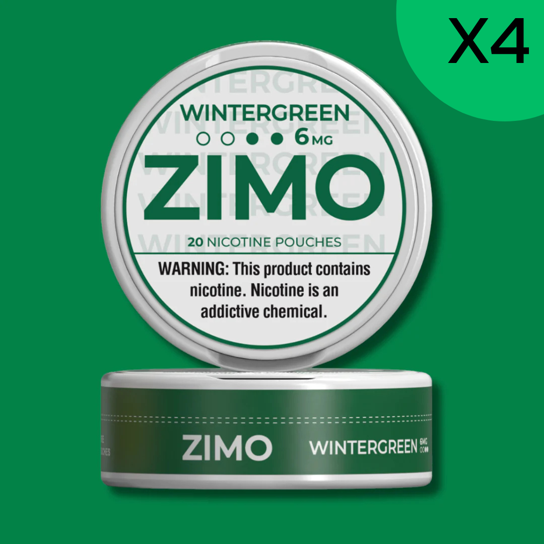 6mg Wintergreen Zimo Nicotine Pouches 4 Rolls