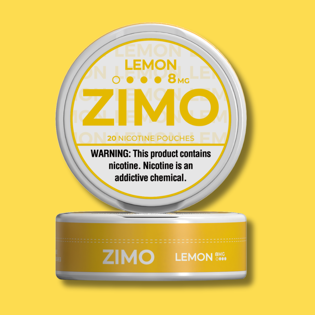 8mg Lemon Zimo Nicotine Pouches 5 Cans, 20 pouches per can