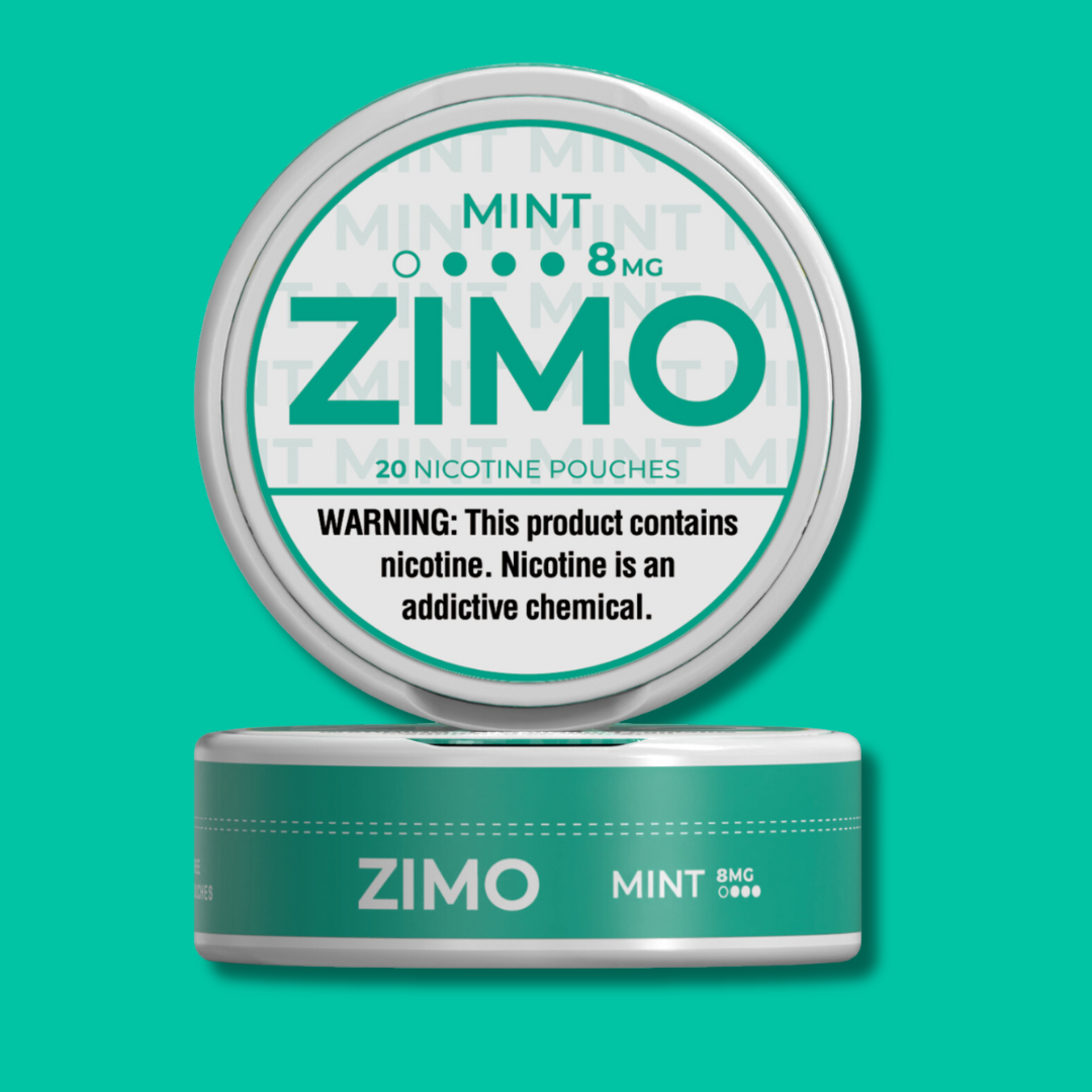 8mg Mint Zimo Nicotine Pouches 5 Cans, 20 pouches per can