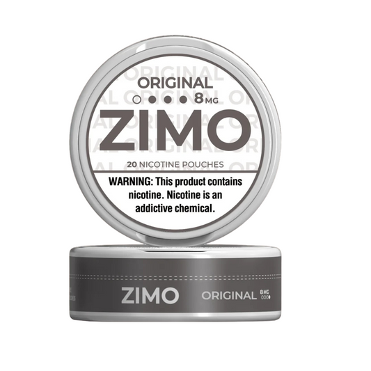 8mg Original Flavorless Zimo Nicotine Pouches 5 Cans, 20 pouches per can