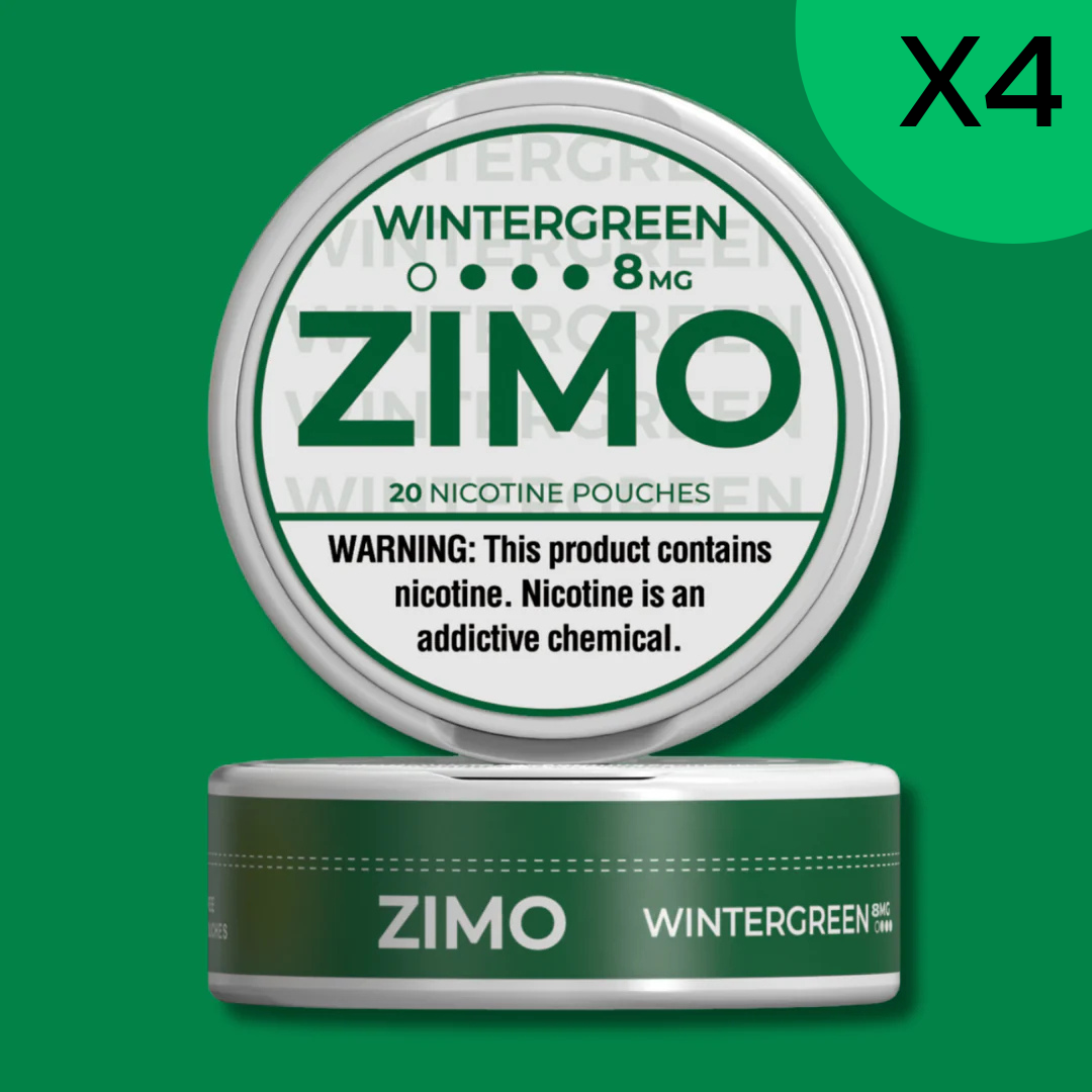 8mg Wintergreen Zimo Nicotine Pouches 4 Rolls